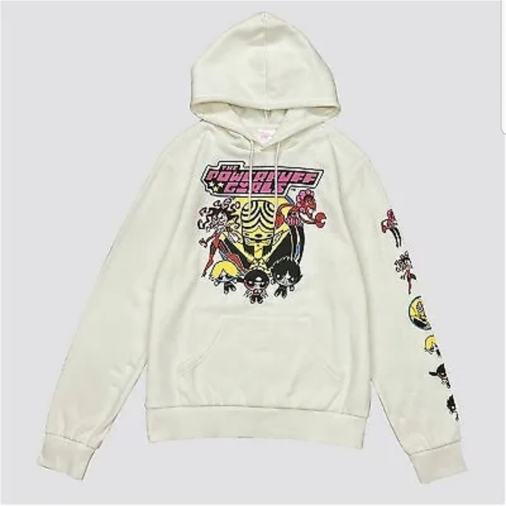 Men's The Powerpuff Girls Villain Graphic Pullover Sweatshirt - Off-Whit…